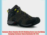 Salomon Mens Vandon Md GTX Walking Boots Lace Up Hiking Camping Footwear Black/Autobahn UK
