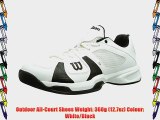 Wilson Mens RUSH OPEN WHITE/WHITE/BLACK Tennis Shoes multi-coloured Mehrfarbig (White/White/Black