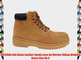 G0269Hn Dek Mens Leather Suede Lace Up Worker Hiking Walking Boots Size Uk 8