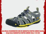 Keen Mens CLEARWATER CNX M-GARGOYLE/SUPER LEMON Sandals Gray Grau (GARGOYLE/SUPER LEMON) Size: