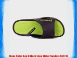 Mens Rider Bay 3 Black Lime Slider Sandals SIZE 10