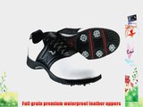 Woodworm Golf PLAYER Mens Golf Shoes White and Black 6.5