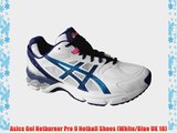 Asics Gel Netburner Pro 9 Netball Shoes (White/Blue UK 10)