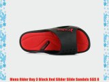 Mens Rider Bay 3 Black Red Slider Slide Sandals SIZE 8
