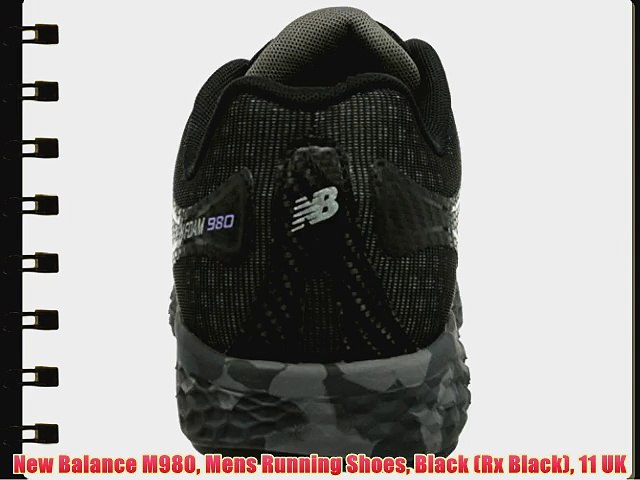 New Balance M980 Mens Running Shoes Black (Rx Black) 11 UK - video dailymotion