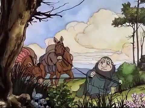 Blunt the Knives! Bend the Forks! the Hobbit 1977 Cartoon: Bilbo meets Dwarves n Gandalf hare clip