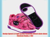 Heelys Speed 2.0 Light up HX2 Childrens Wheel skate shoes (Fuchsia/Snake 2 UK)