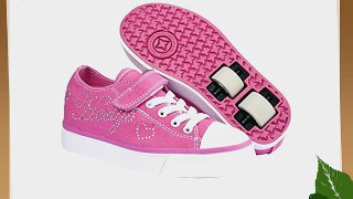 Heelys Snazzy HX2 Canvas Childrens 2 Wheels Skating shoes (Pink 1 UK)