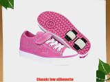 Heelys Snazzy HX2 Canvas Childrens 2 Wheels Skating shoes (Pink 1 UK)