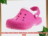 Crocs Baya Lined Unisex-Child Clogs Fuschia/Bubblegum 6/7 UK Child