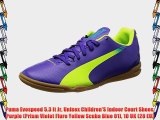 Puma Evospeed 5.3 It Jr Unisex Children'S Indoor Court Shoes Purple (Prism Violet Fluro Yellow