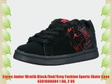 Etnies Junior Wraith Black/Red/Grey Fashion Sports Skate Shoe 4301000084 1 UK 2 US