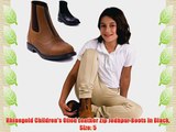 Rhinegold Children's Oiled Leather Zip Jodhpur Boots In Black Size: 5
