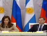 10 de Diciembre 2008 Cristina Kirchner y Vladimir Puttin Firman acuerdos entre Argentina y Rusia.