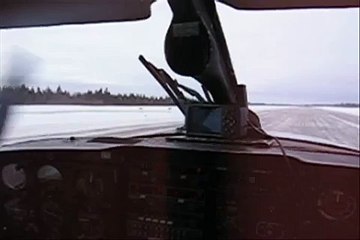 Takeoff from Moosonee -- Piper Navajo.