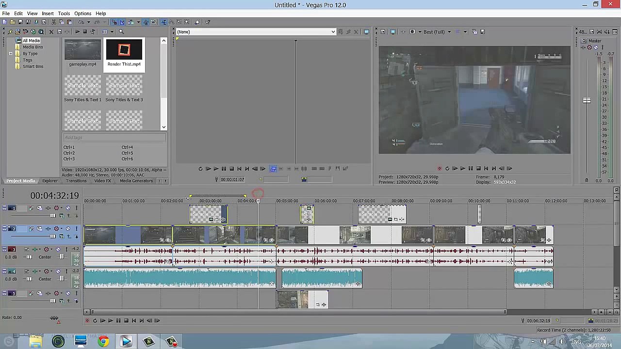 How to Group/Select all Clips in Sony Vegas