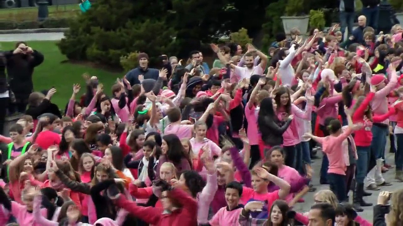Pink Shirt Day 2012 - Flash Mob - Victoria BC