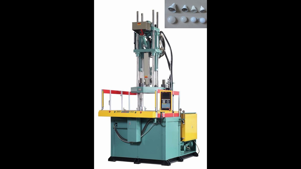 LED BULB HOLDER PRODUCTION by FOMTEC VERTICAL INJECTION MOLDING MACHINE