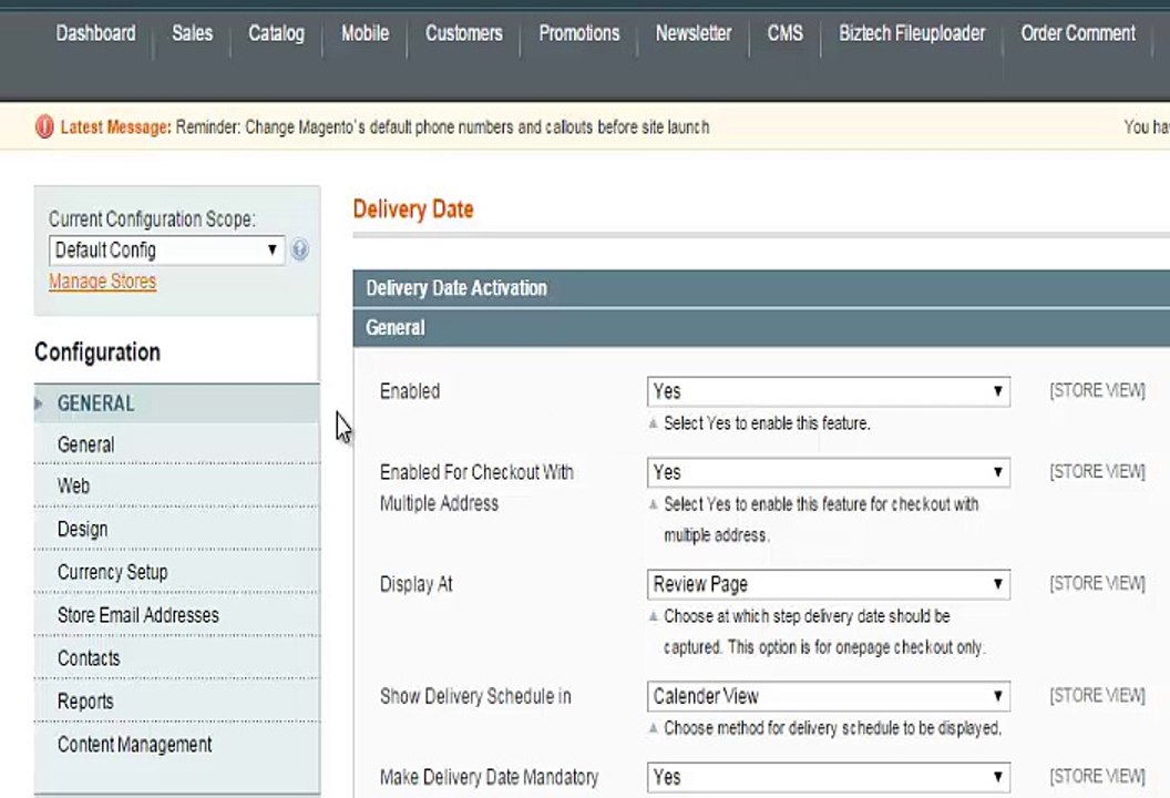 Order Delivery Date Pro Magento Extension - Backend by Biztech Store (Version 2)