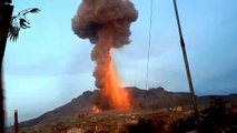 YEMEN WAR 2015: Huge Explosion of an Ammunition Depot in Sana'a after Saudi Airstrike