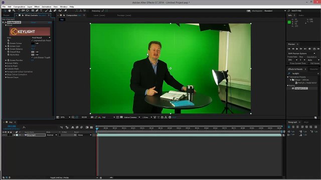 Basic chroma keying tutorial in After Effects using Keylight (1.2)