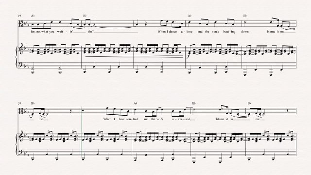 Viola - Blame it on Me - George Ezra - Sheet Music, Chords, & Vocals