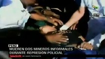 Enfrentamiento entre mineros y policías en Perú, 2 muertos