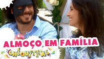 Miguel, Mili, Gabi e Maria no primeiro almoço em família