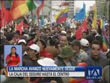 La marcha avanzó desde la Caja del Seguro hasta el centro de Quito