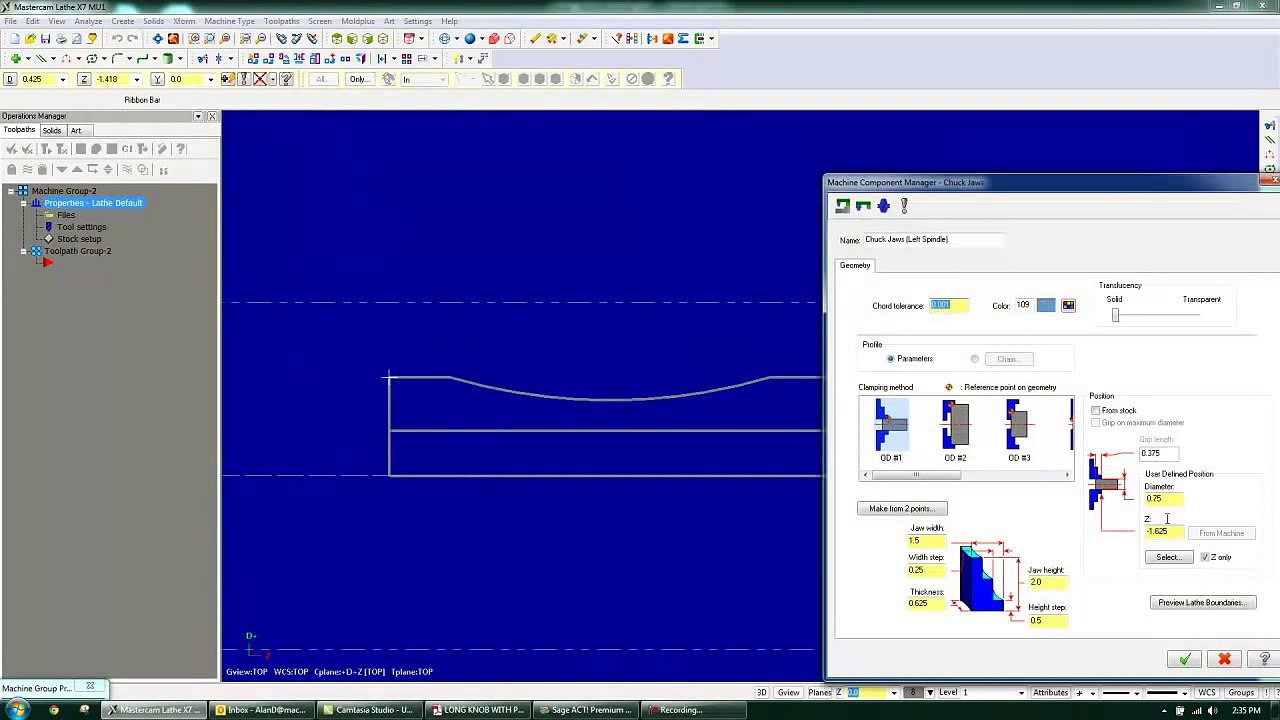 Simple Mastercam Lathe Part
