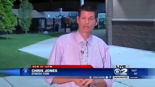 Pig wrestlers toss animal rights activist over a fence at the Utah County Fair