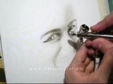 1/3 VIDEO step - airbrush portraits and how put on gold leaf