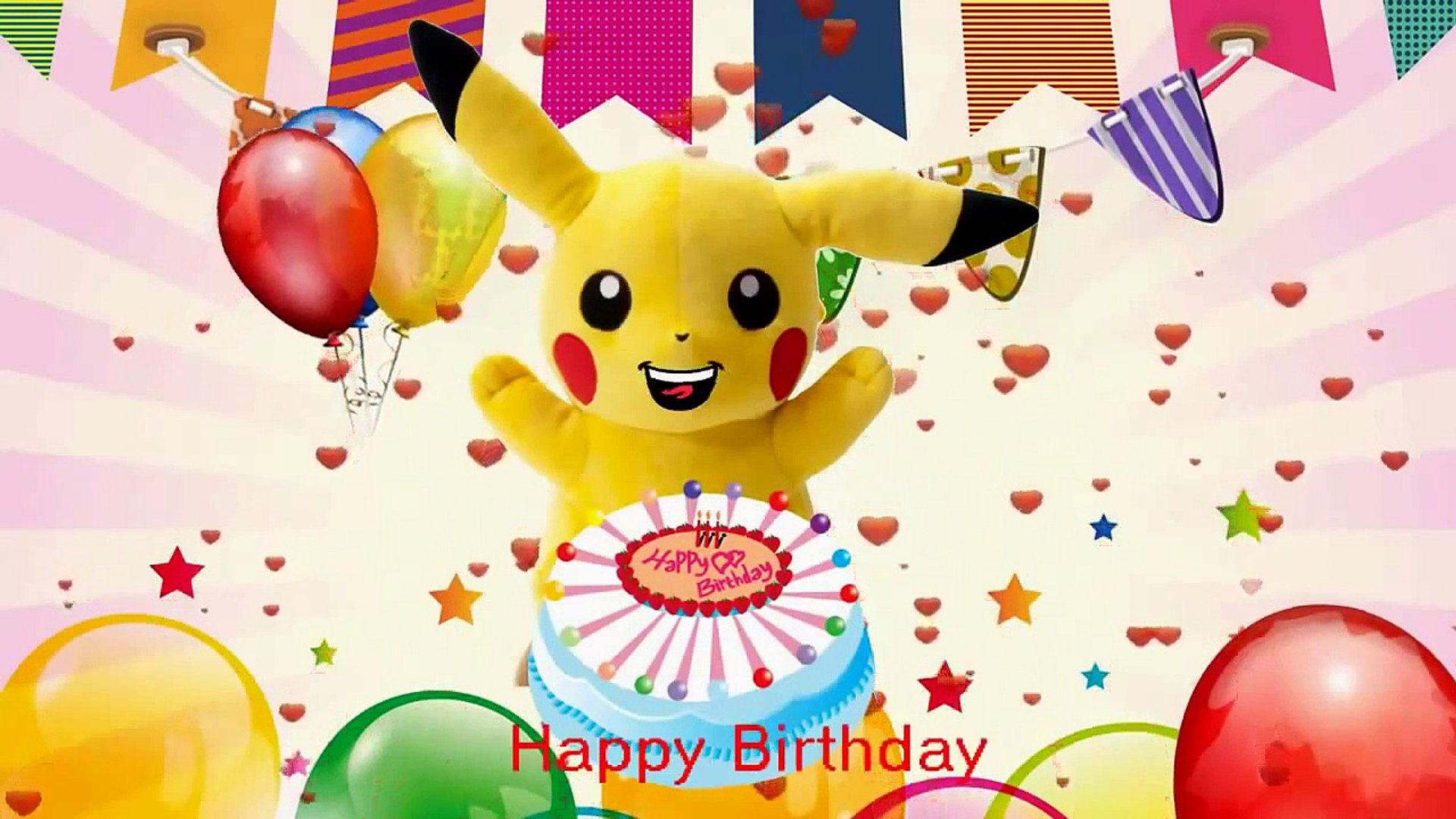 Pikachu Singing Happy Birthday Song Nursery Rhymes Kids Songs Video Dailymotion