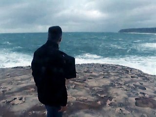 SARDEGNA. LA FORZA DEL VENTO SUL MARE DI SANTA CATERINA 24.1.2009