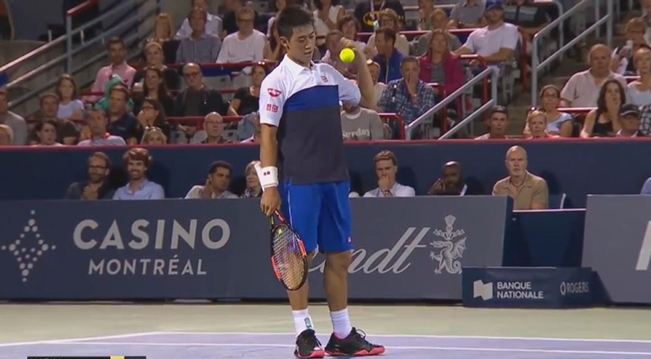 Le fail de Kei Nishikori face à Rafael Nadal