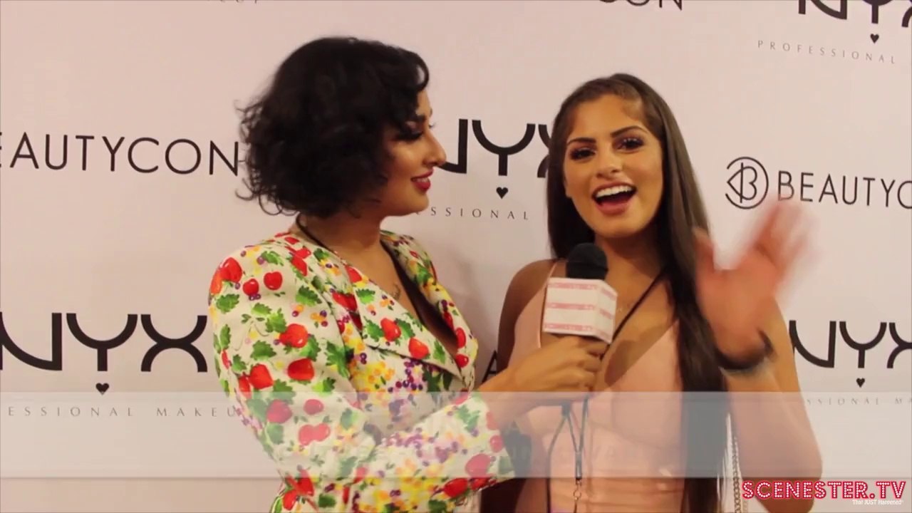 NAZANIN KAVARI Interview at Beautycon on the 1 Thing She Can't Live Without & How to Youtube!