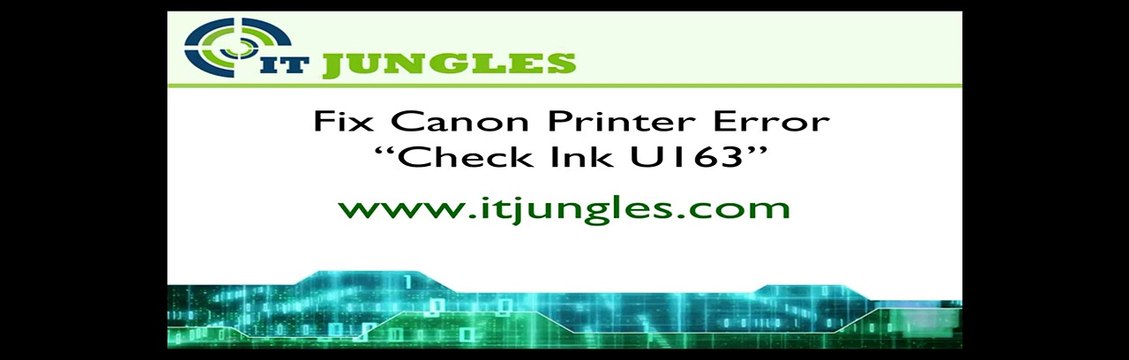 How to Fix Canon Printer Error Message Check Ink U163