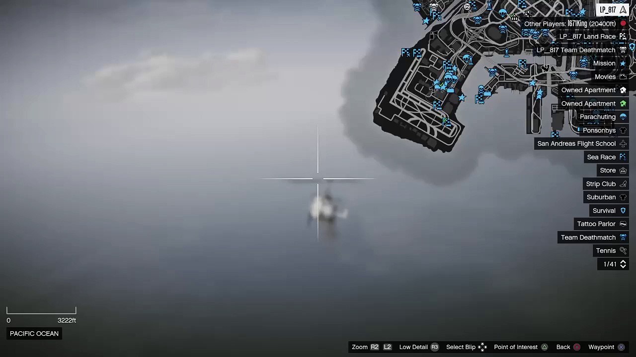 GTAV Online How far can you fly out with NPC