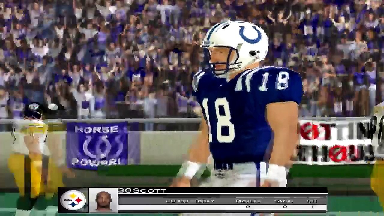 Madden NFL 2004: Steelers vs Colts Part 1[HD]
