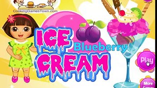 Dora The Explorer - Making Blue Berry Ice Cream Full Cartoon Game