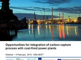Webinar: Opportunities for integration of carbon capture process with coal-fired power plants