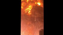 TIANJIN EXPLOSION | 2 block away | CLOSEST VIDEO | OVER 200 dead estimated