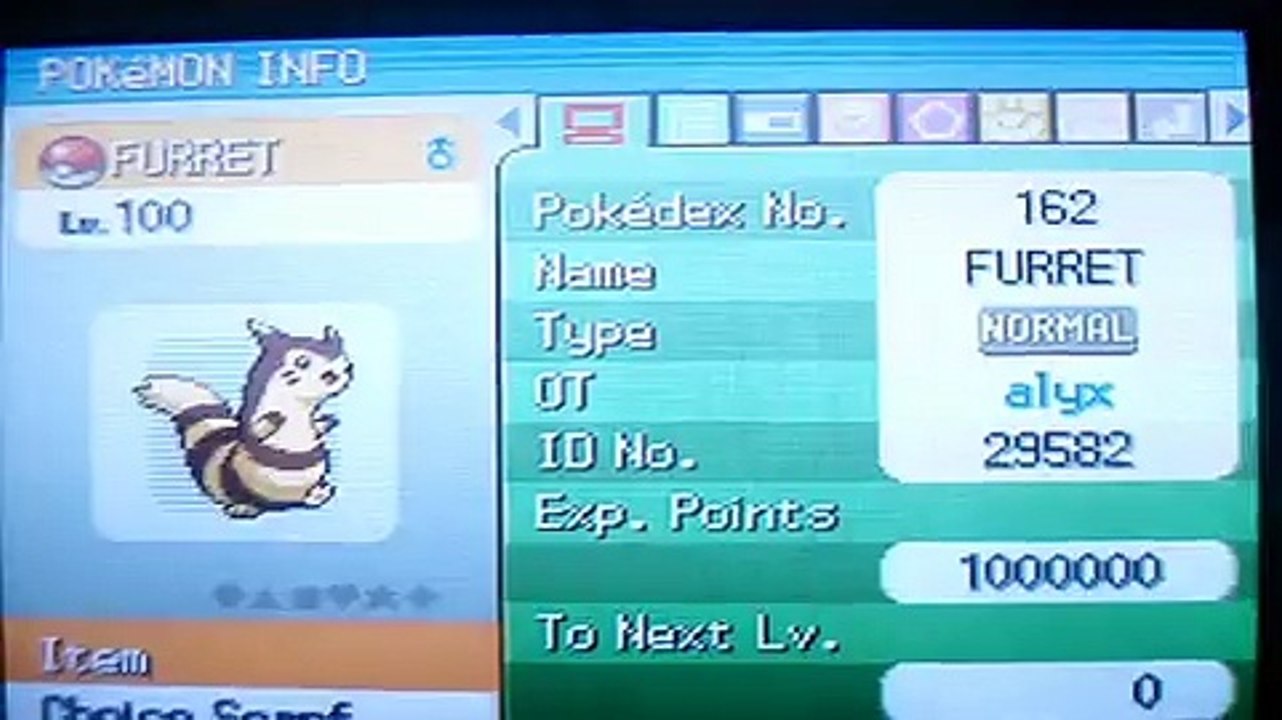 pokemon soul silver trickster furret moveset
