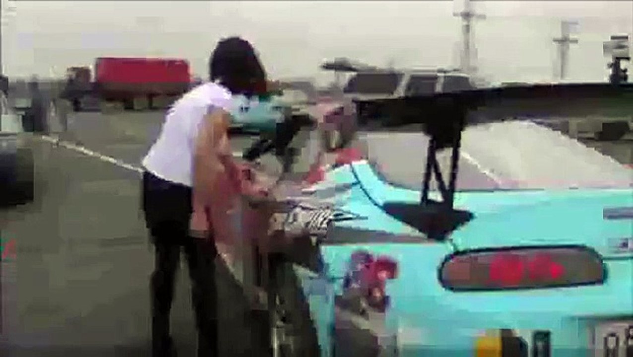 Girl in Toyota Supra