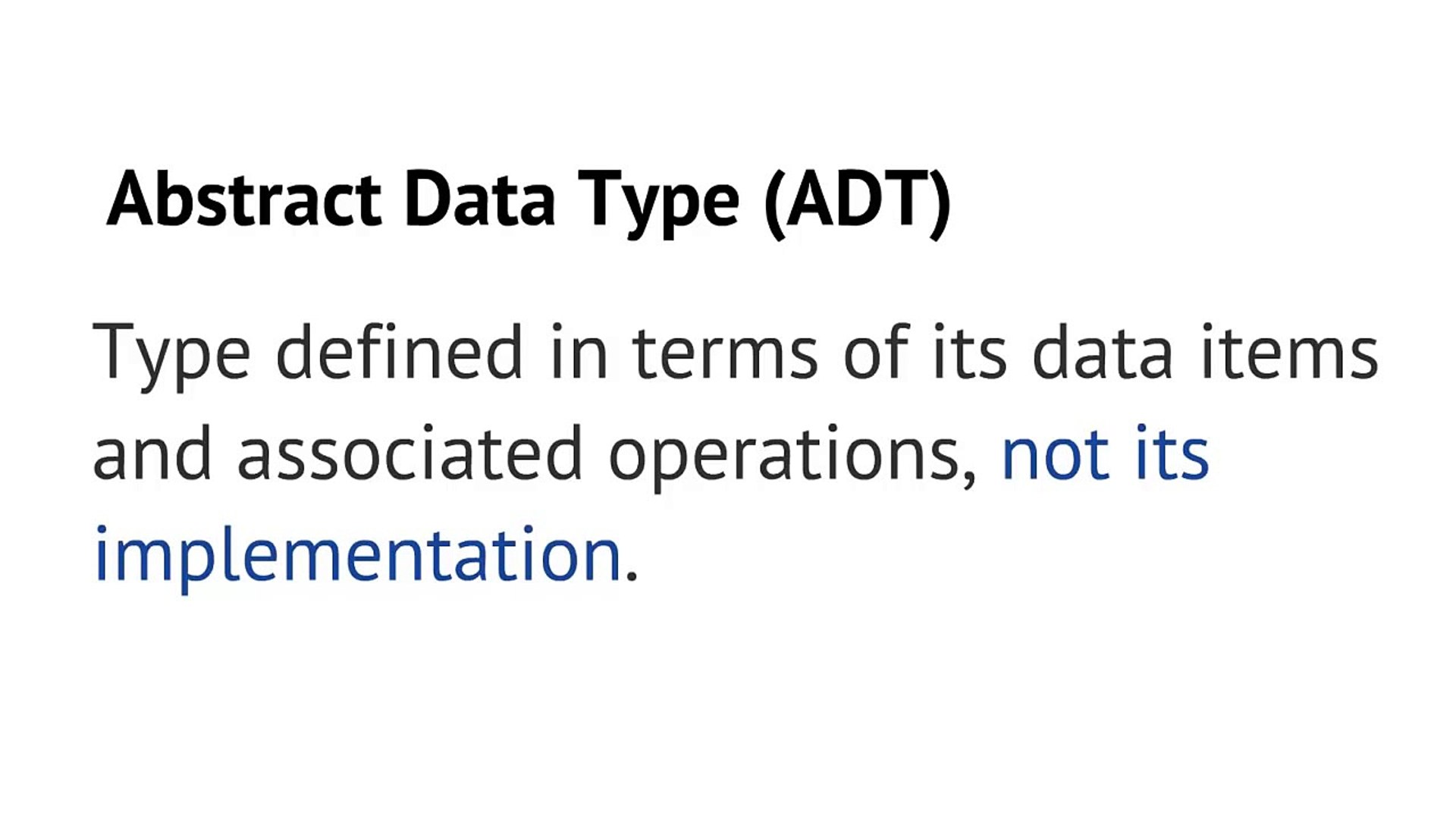 Data Structures: Abstract Data Type (ADT)
