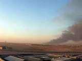 Huge Oil Fire on the Tigris River in Iraq