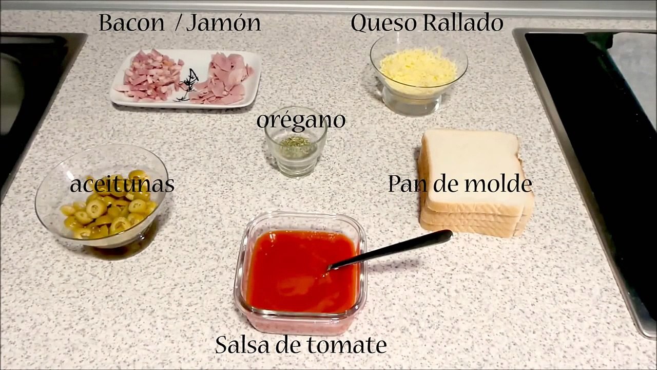 Como hacer mini pizzas en 5 minutos. Recetas fáciles, rápidas y deliciosas