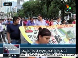 Descargar video: México: maestros y empleados de salud rechazan reformas neoliberales