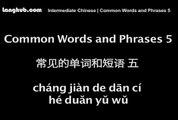 Common Words and Phrases 5 - Langhub.com [Learn Mandarin Chinese]
