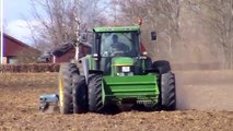 Fendt 515c and John Deere 6800 plowing and cultivating